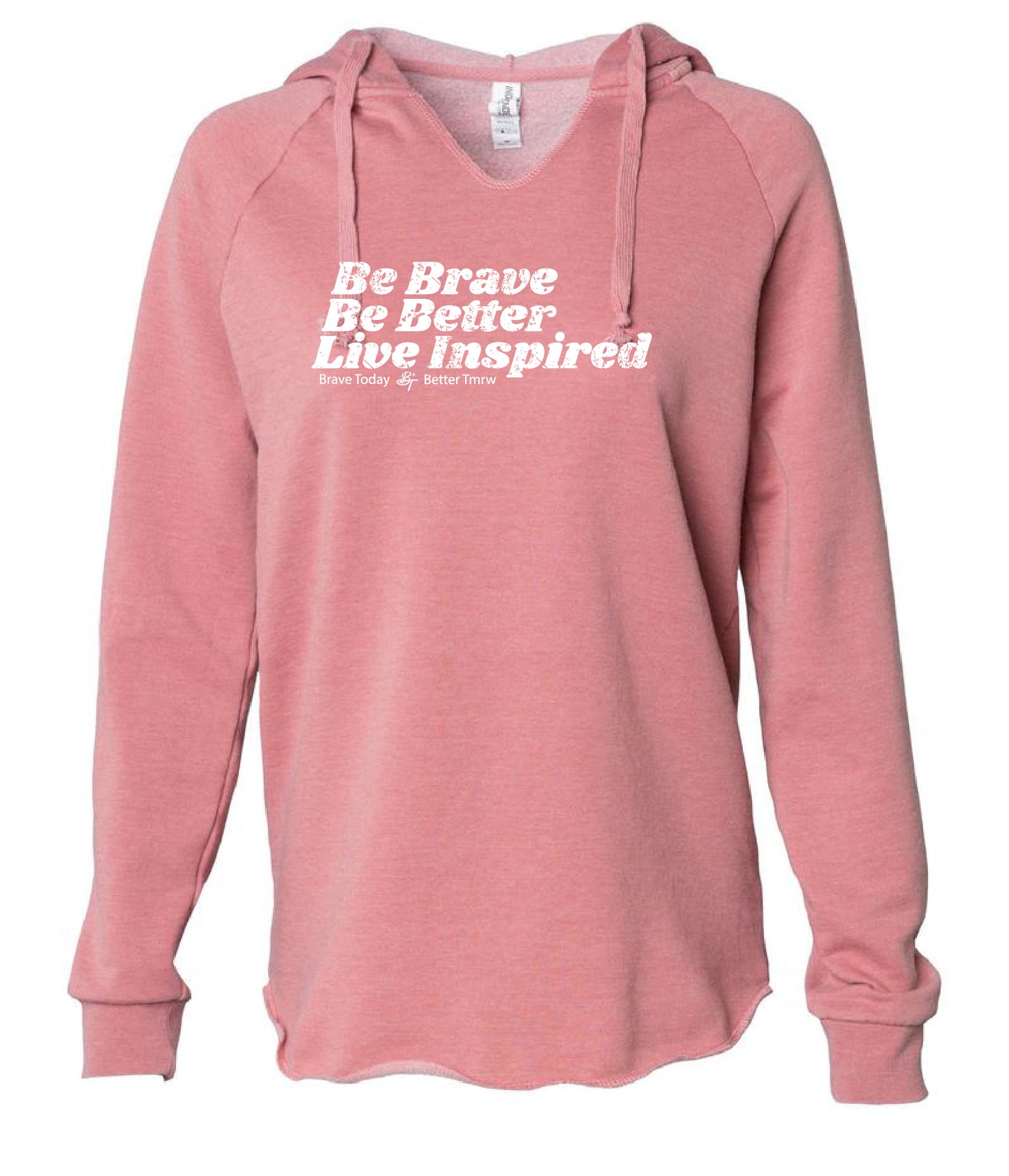 BT2 Circle Ladies Beach Hoodie - Dusty Rose