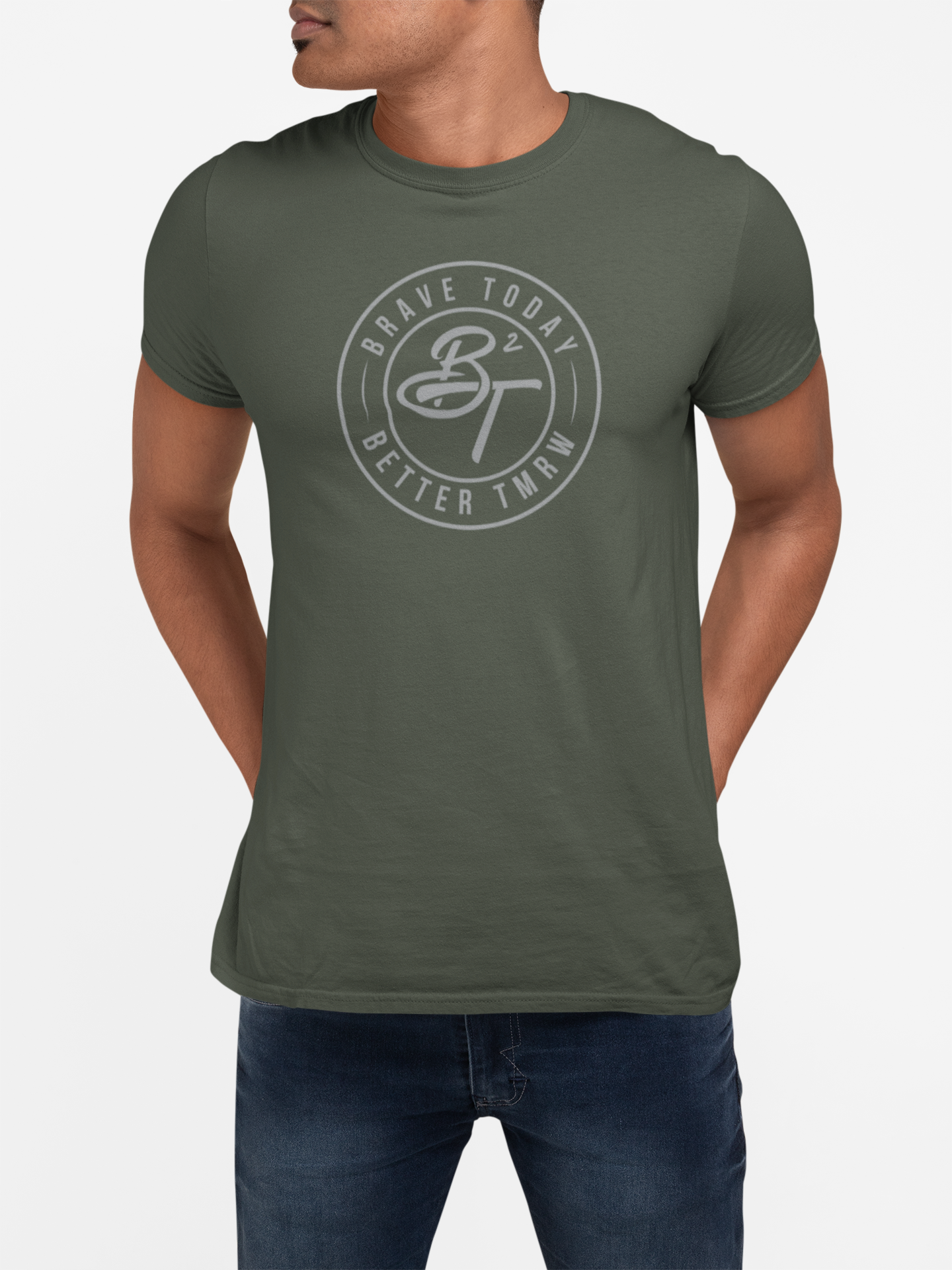 BT2 Circle Signature Tee - Olive